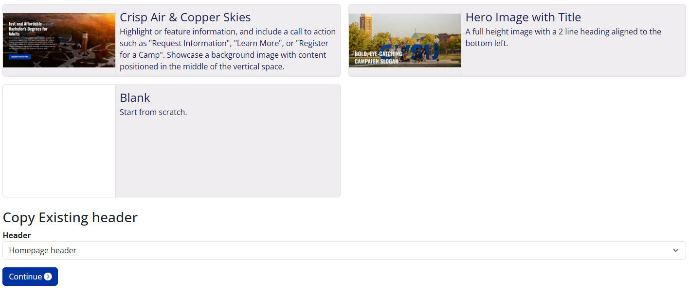 header image editor in cms5